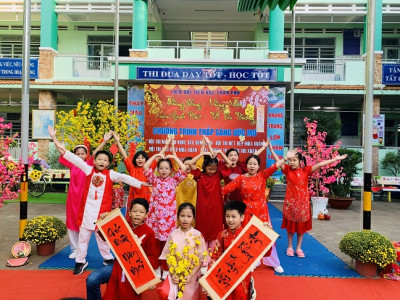 Tổ chức hội thi "Nét đẹp mùa xuân" năm học 2023 - 2024