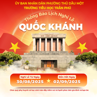 Thông báo nghỉ lễ Quốc khánh 02/9