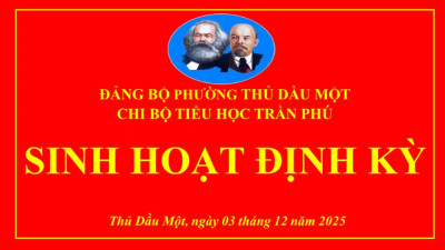 CHI BỘ TRƯỜNG TIỂU HỌC TRẦN PHÚ TỔ CHỨC SINH HOẠT ĐỊNH KỲ