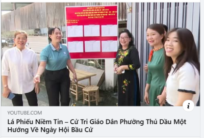 Lá Phiếu Niềm Tin – Cử Tri Giáo Dân Phường Thủ Dầu Một Hướng Về Ngày Hội Bầu Cử
