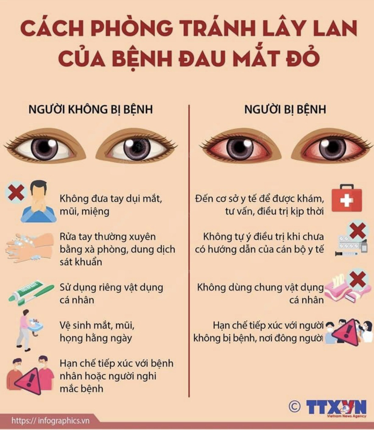 CÁC BIỆN PHÁP PHÒNG TRÁNH VỀ BỆNH ĐAU MẮT ĐỎ