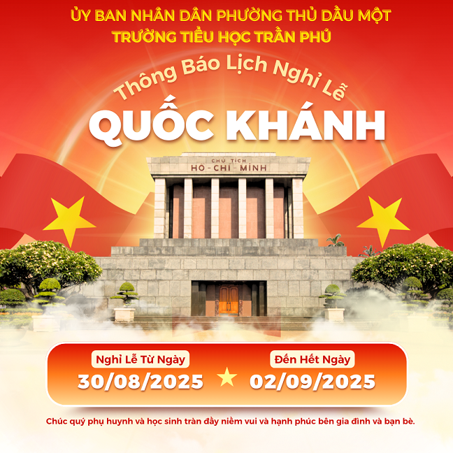 Thông báo nghỉ lễ Quốc khánh 02/9